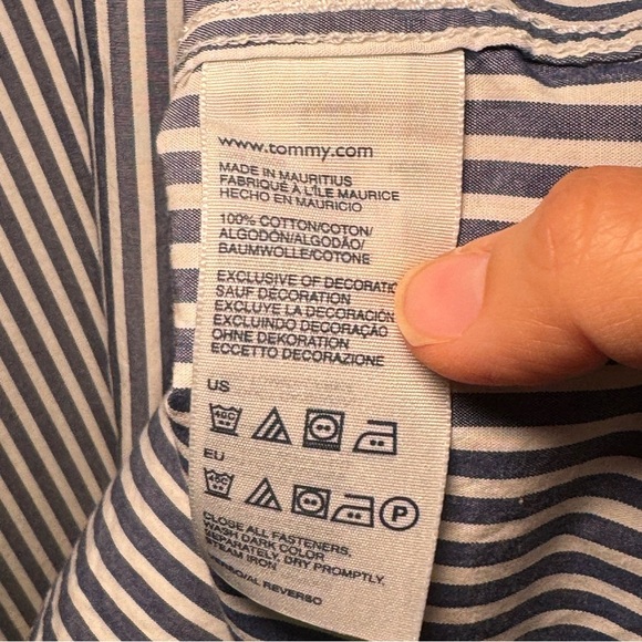 Tommy Hilfiger Men's Long Sleeve Button Down Striped Shirt size XL Business - Picture 4 of 7